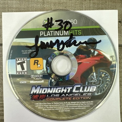 Midnight Club Los Angeles Complete Edition Xbox 360 Platinum Hits Racing Game