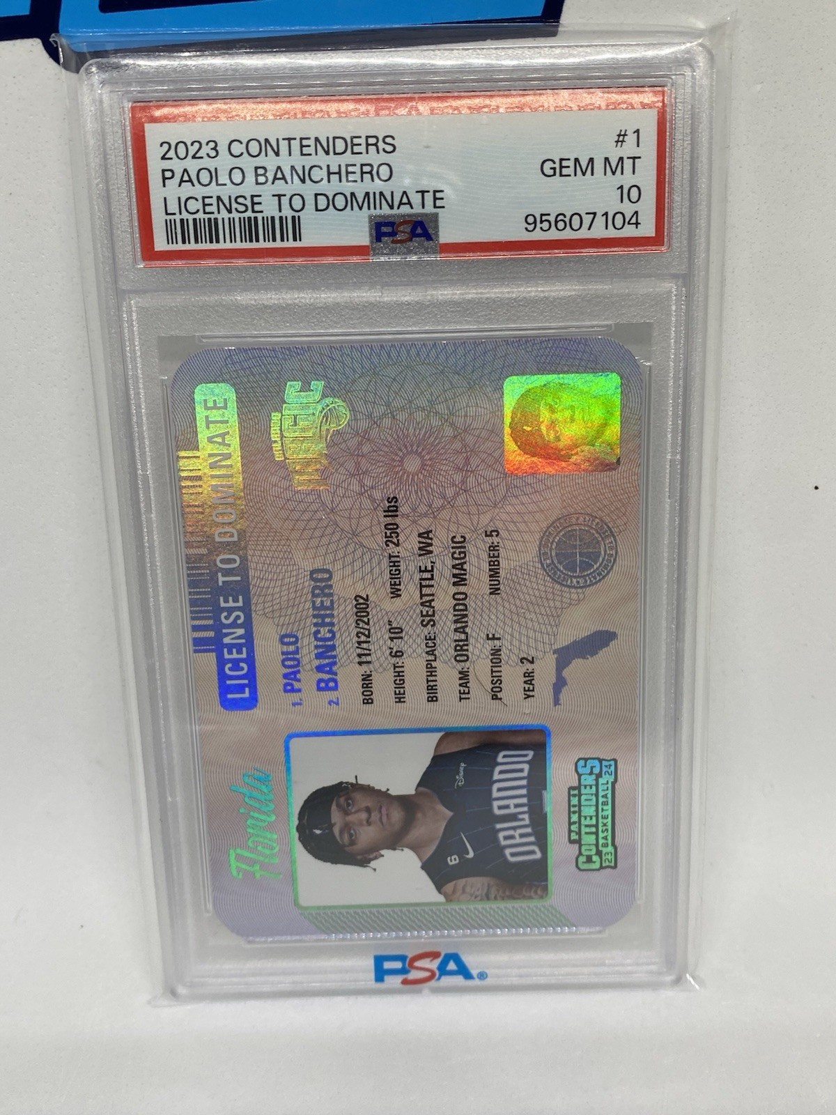 Paolo Banchero 2023 Panini Contenders License To Dominate SSP | #1 Magic PSA 10