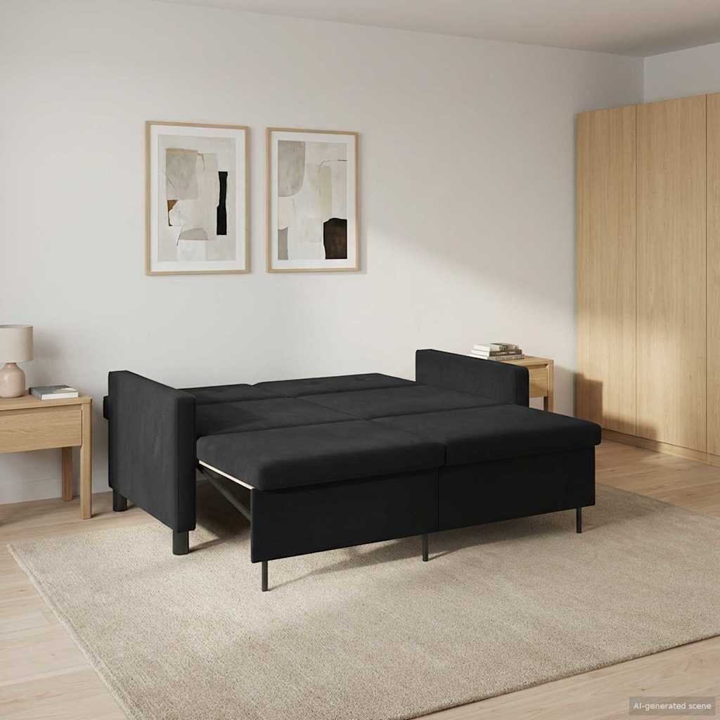 Divano letto Tessuto Seduta Convertibile regolabile moderno salvaspazio vidaXL foto 3