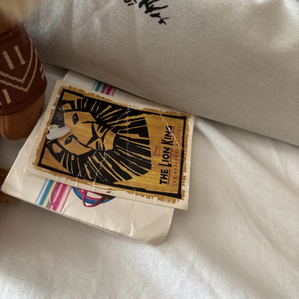 Walt DISNEY LION KING The Broadway Musical Simba Plush Beanie Toy Doll 10” - Image 2 of 3