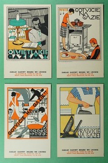DR WHO POLAND 4 GAS ADVERTSING POSTCARD UNUSED S00730
