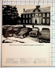 1969 Volkswagen Fastback Vw Ad Luxury Car Mansion Vintage Print Ephemera