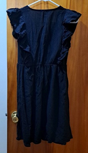 FANCYINN Womens Black Dress Size M Medium V Neck Pullover New With Tags NWT - Picture 3 of 5