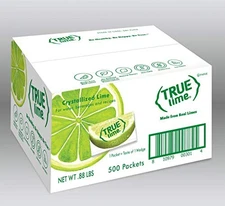 TRUE LIME Water Enhancer, Bulk Pack (500 Packets) | Zero Calorie Unsweetened Wat