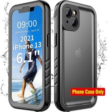 Waterproof Case for iPhone 13, Heavy Duty Full Body Black