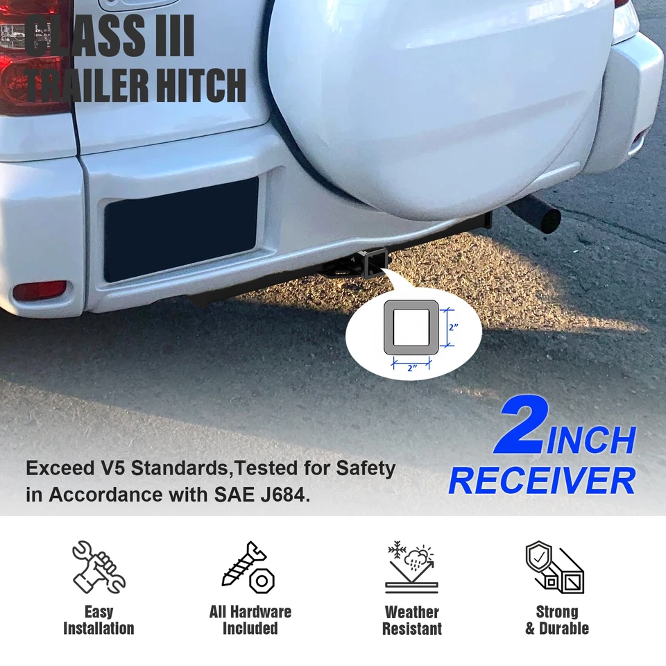 Receptor de engate de reboque classe 3 para Toyota Rav4 1996-2005 - Imagem 3 de 4