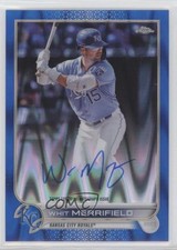 2022 Topps Chrome Veteran Blue RayWave Refractor /150 Whit Merrifield Auto 0zg4
