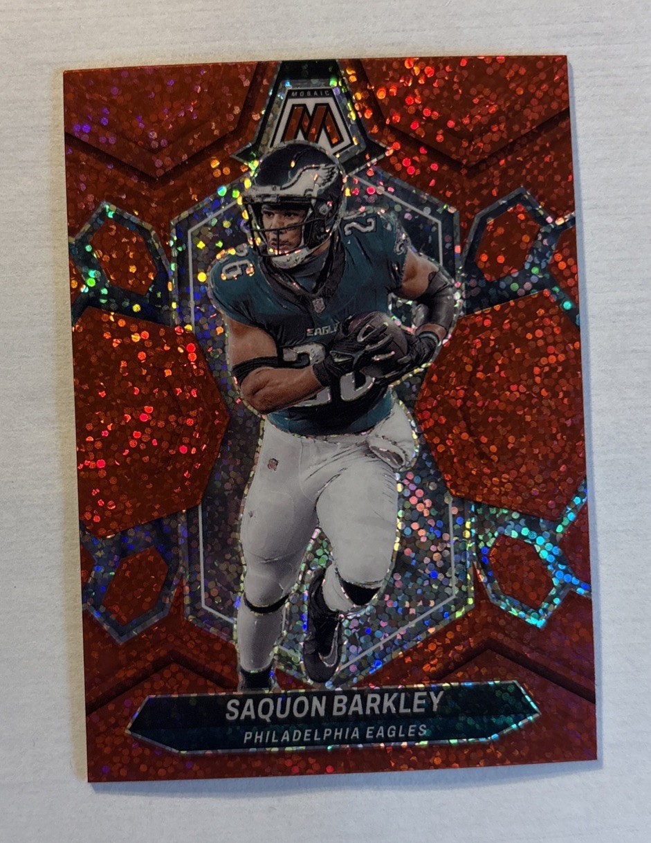 2024 Mosaic Red Sparkle Saquon Barkley Ssp Philadelphia Eagles #177