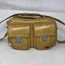 MARSAND Soft Padded Tan Leather Camera Bag w/ Strap