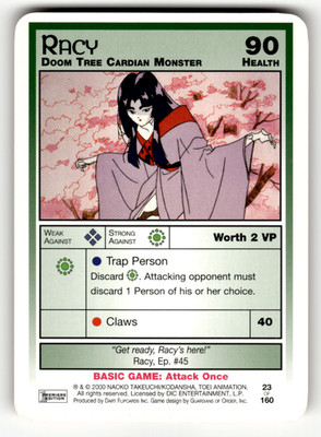 Sailor Moon Racy Premiere Edition 2000 Dart Flipcards #23/160