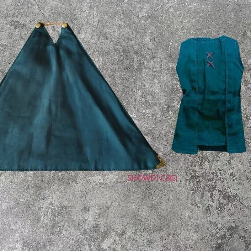 1/12 Green Wired Cape Cloak + Robe Clothes For 6" Doctor Doom Action Figure Body - Image 2 of 4