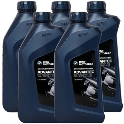 5x1 Liter Original BMW 5W40 Motorrad Motoröl ADVANTEC ULTIMATE 5W-40 83122405887