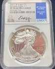 2021 W $1 AMERICAN SILVER HERALDIC EAGLE NGC PF 70 ULTRA CAMEO EDMUND MOY SIGNED