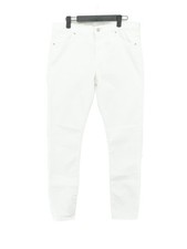 Topshop Women's Jeans W 32 in White Cotton with Elastane, Polyester Skinny