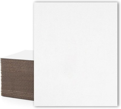 Mat Board Center, 50 Pack 16X20 Corrugated Cardboard Sheets, 1/16 inch thick,...