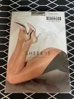 New Wolford 4273 Tights Sheer 15 Extra Large in Cosmetic with cotton gusset