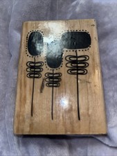 Hampton Art Janet Dunn FLOWERS Floral Wood Mounted Rubber Stamp Craft Card Med