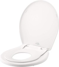 Little2Big White Round Toilet Seat with Built-In Toddler Potty - 2-in-1