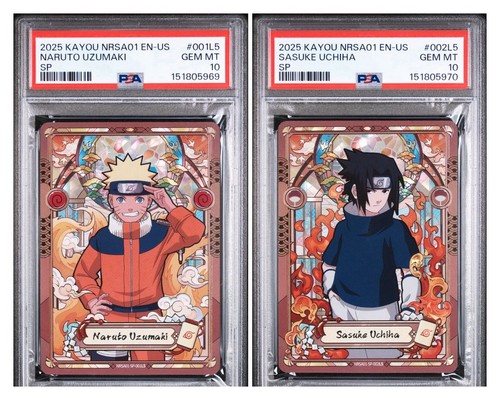 2025 Kayou Naruto Heaven Scroll Series 1 SP NARUTO & SASUKE SEQUENTIAL PSA 10