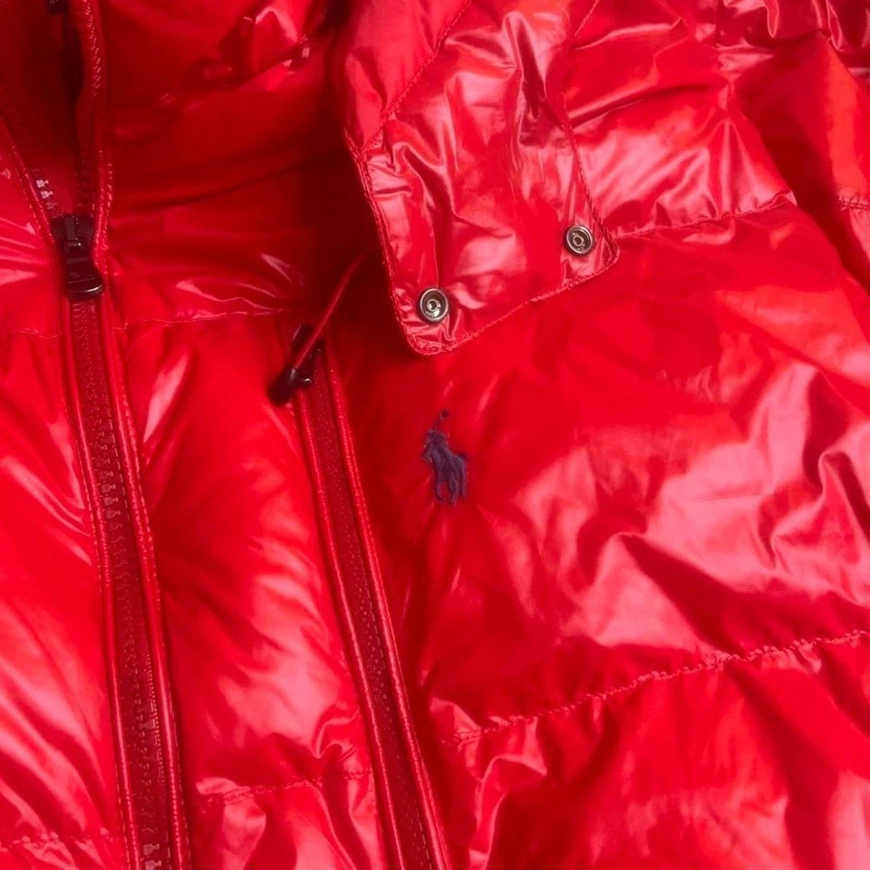 Polo Ralph Lauren Hombre Rojo Puffer Cremallera Completa Chaqueta Pato Plumón Cremallera Completa NUEVO 4xlt Foto 2 de 4