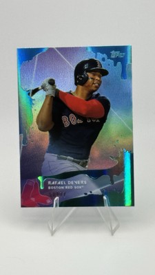 2020 Topps X Steve Aoki Rafael Devers #10 Blue Frosting Holo Foilboard /77