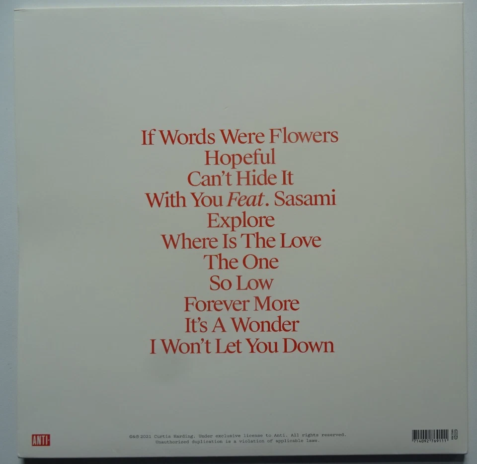LP: Curtis Harding: If Words Were Flowers (Anti- – 7691-1) - Bild 2 von 3