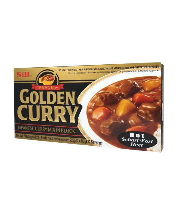 Curry golden piccante - 220 g - S&B - PFW-63493262 - 4901002075439