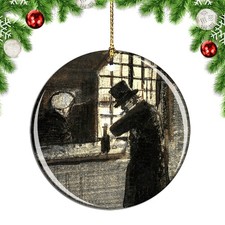 Van Gogh Man In A Village Inn Painting Christmas ornament city travel souvenir