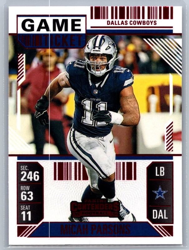 2024 Panini Contenders #27 Micah Parsons Game Ticket Red