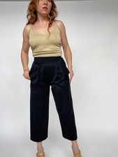 1990s Escada Pants Wool Cropped Trousers XS