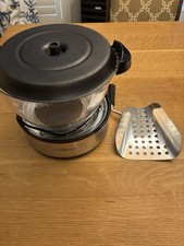 Máquina eléctrica para hacer palomitas de maíz Nostalgia con tazón transparente y cuchara de manivela - Probada