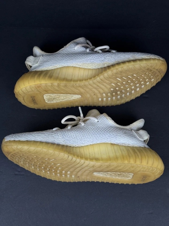 Adidas Yeezy Boost 350 V2 Bajo Blanco Crema/Triple Blanco Talla 10 Foto 3 de 4