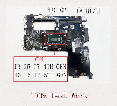 LA-B171P For HP ProBook 430 G2 Motherboard UMA I3/I5/I7-4th/5th GEN CPU TestedOK