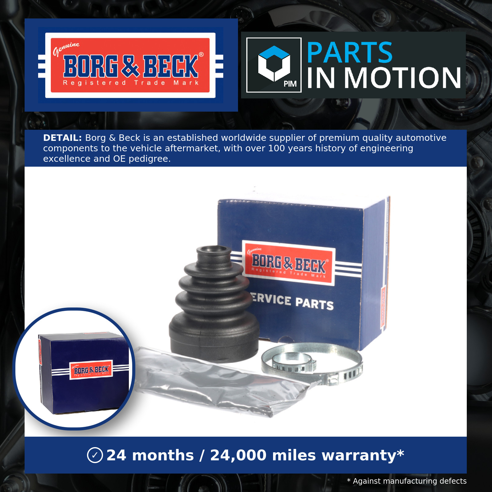 CV Joint Boot fits KIA VENGA YN 1.6 Front Inner 2010 on G4FC C.V. Driveshaft B&B