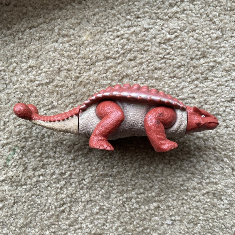 Vintage PLAYSKOOL Definitely Dinosaurs ANKYLOSAURUS 8" Toy Action Figure 1987