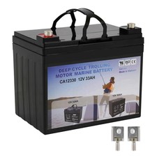 Casil 12v 33ah Deep Cycle Trolling Motor Marine Battery For Boats Kayak Newport