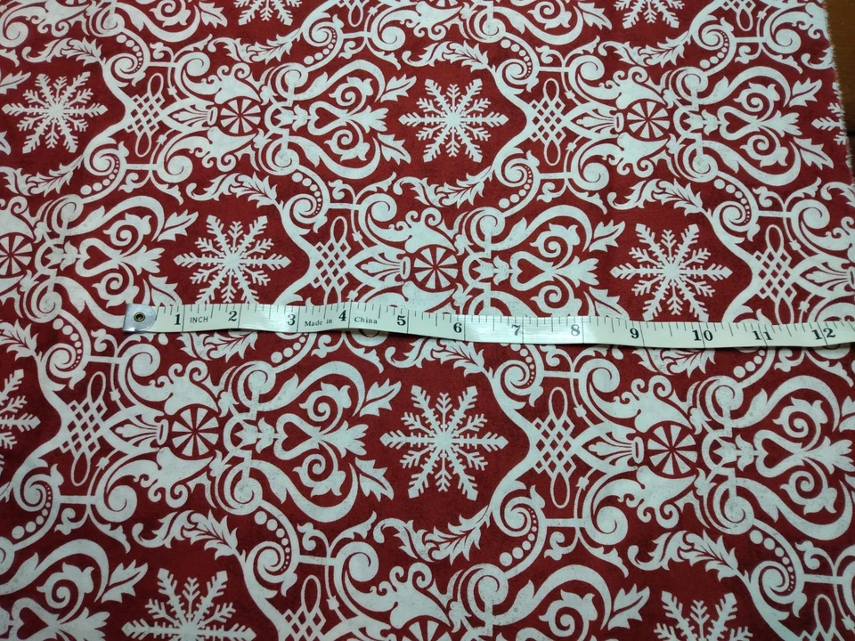 Christmas Cotton Fabric Figgy Pudding Moda Basicgrey Red & White #30187 - 1 YARD - Image 3 of 4