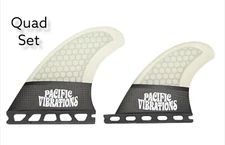 PACIFIC VIBRATIONS RS quad (fits) Futures SURFBOARD Fins honeycomb Fiberglass 