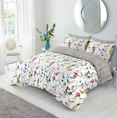 SOFT FIBER COTTON PRINT DUVET COVER QUILT SET BEDDING SETS DOUBLE KING SIZE