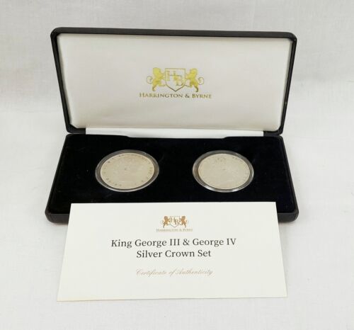 Harrington And Byrne King George III & George IV Silver Crown Set - Picture 1 of 9