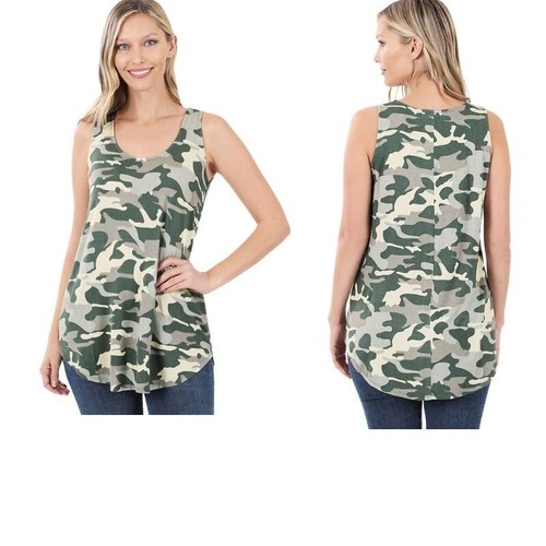 Zenana Plus Size Camouflage Tank Top Size 2X - Picture 4 of 7