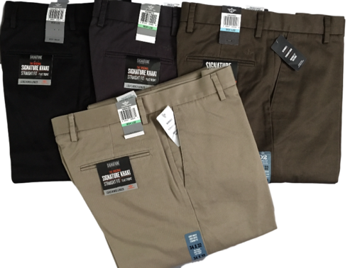 DOCKERS LEVIS D2 SIGNATURE KHAKI PROSTY KRÓJ PŁASKI PRZÓD SPODNIE MĘSKIE ORYGINALNE - Zdjęcie 1 z 20