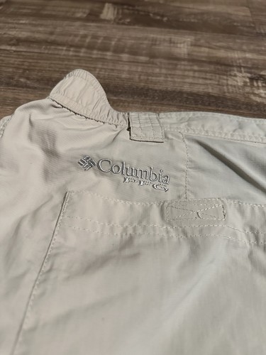 Columbia PFG Pants Mens Medium Beige Convertible Hiking Fishing Outdoor 40x32 - Picture 4 of 10