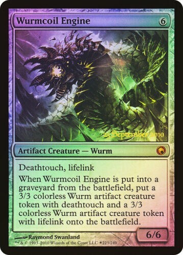FOIL Wurmcoil Engine ~ Prerelease Scars of Mirrodin [ Excellent ] [ Magic MTG - Picture 1 of 1