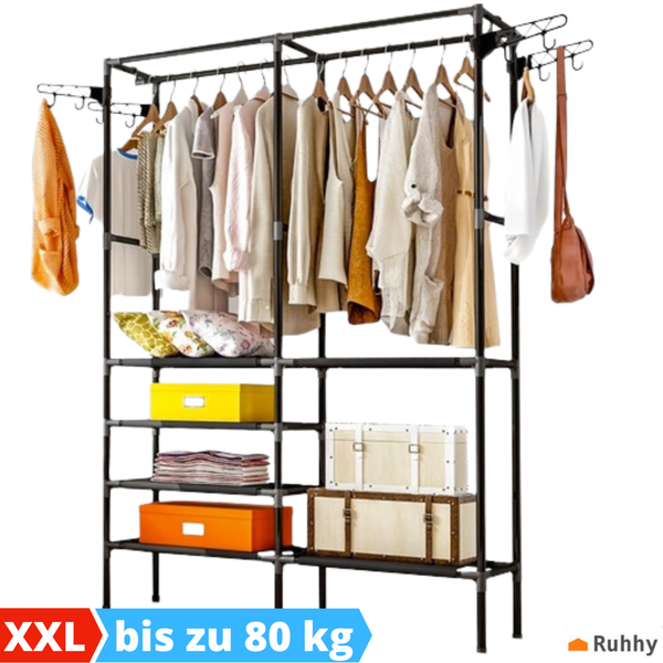 KleiderstäNder Stabil Garderobe GarderobenstäNder Kleiderstange Ablagen Haken-image