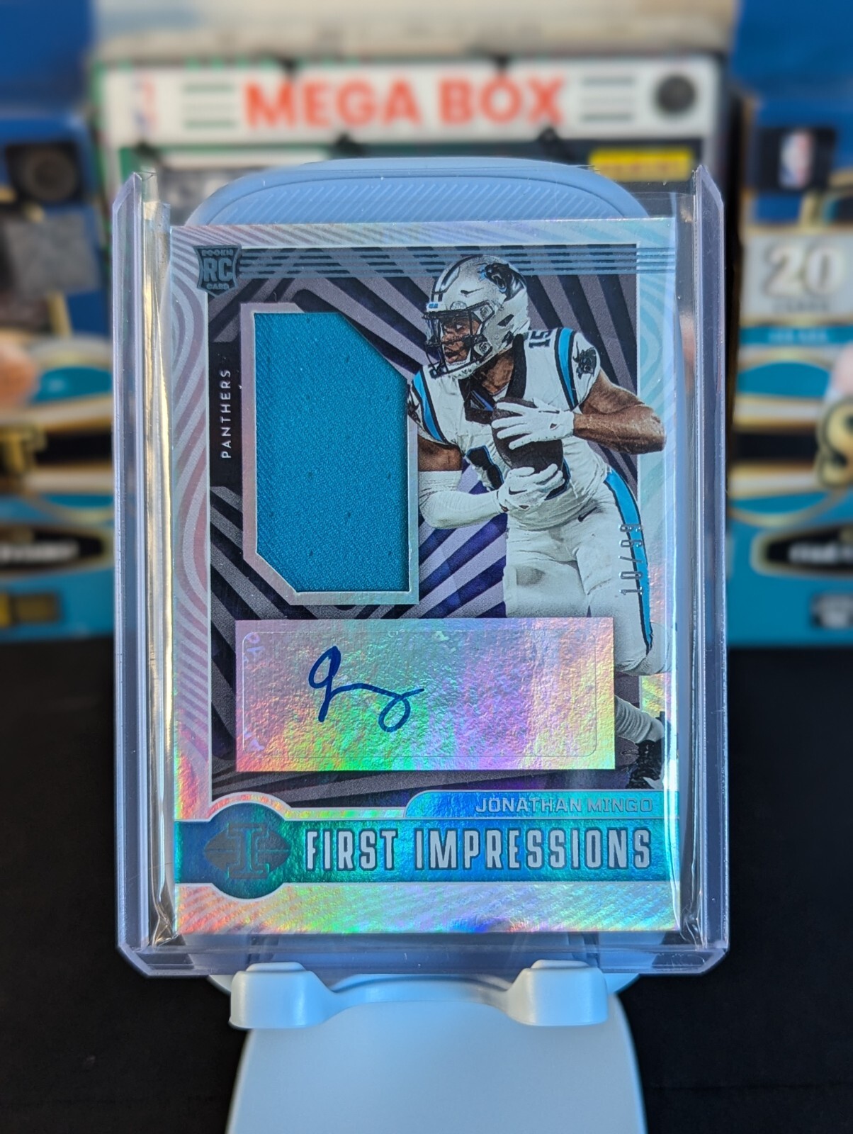 Jonathan Mingo 2023 Panini Illusions First Impressions Blue Jersey Auto RC 40/99