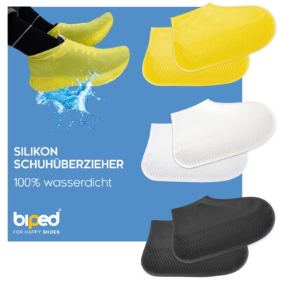 biped 1 Paar Schuhüberzieher - Silikon Überschuhe gegen Regen und Matsch z2924