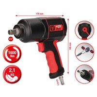 "Ks Tools 515.1200 The Devil Hochleistungs Druckluft Schlagschrauber 1/2\" 1600Nm"