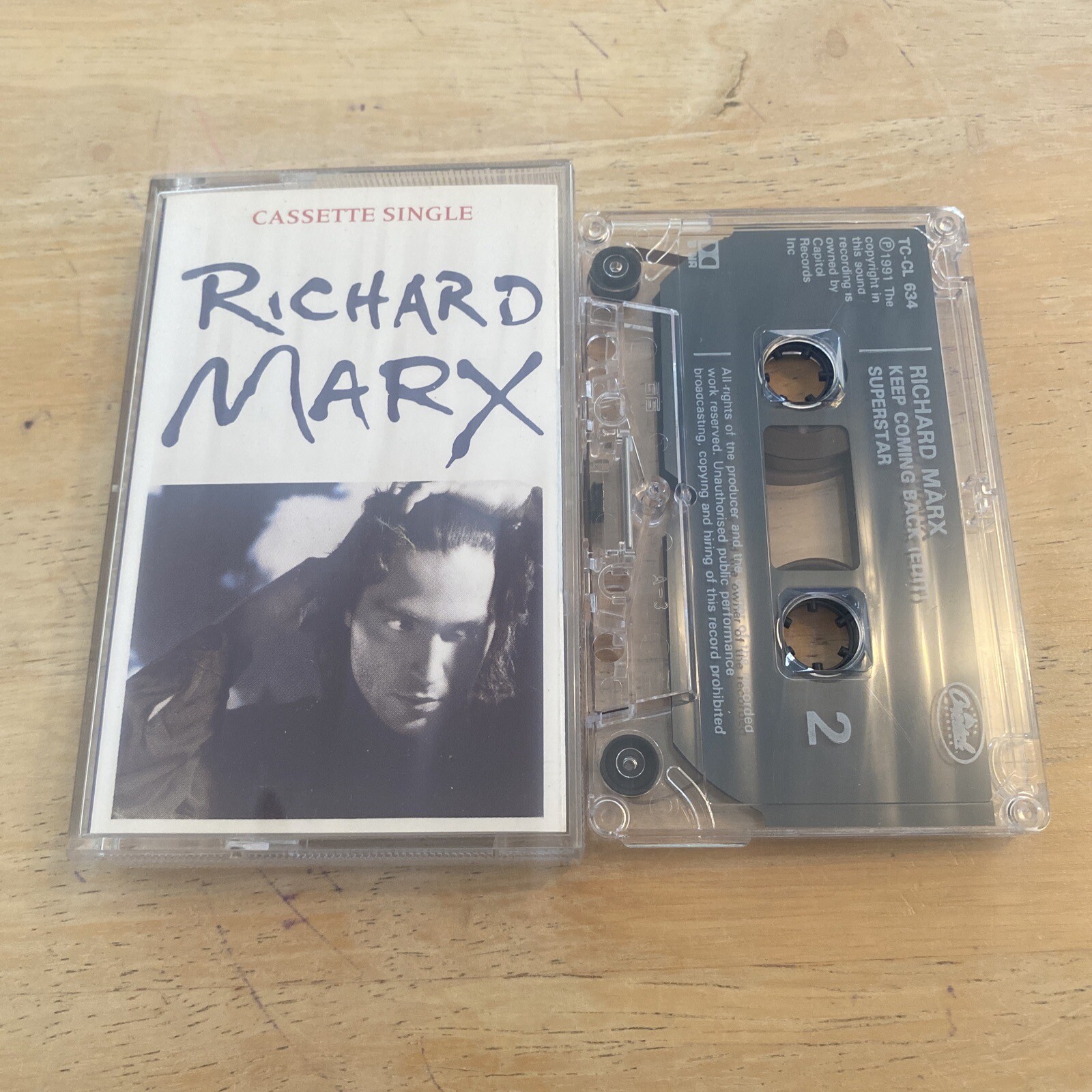 Richard Marx Keep Coming Back cassette UK Capitol 1991 cassette single