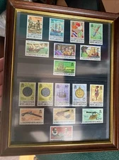 ST CHRISTOPHER NEVIS/ANGUILLA 1970/74 Framed Mint (seeDescription) Pirate Stamps